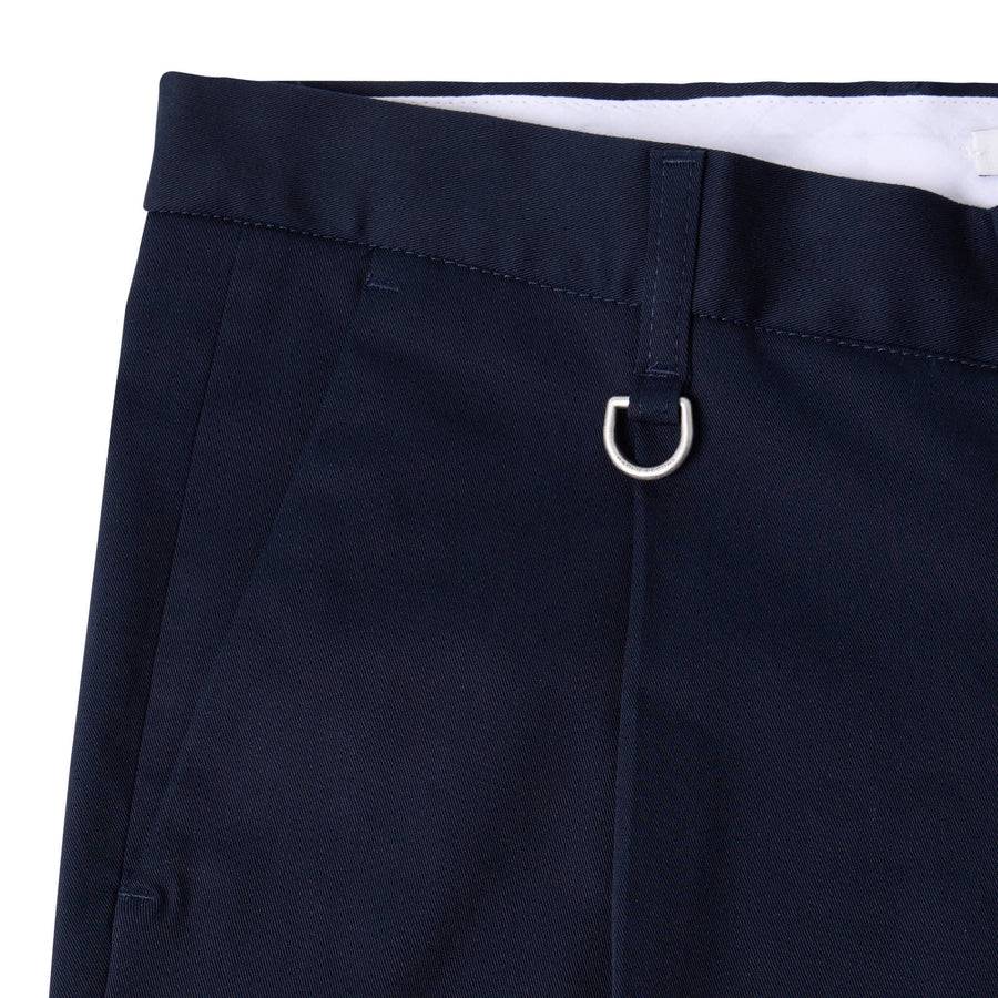 Paolo Pecora Chino Sartoriale in Gabardina di Cotone - Blu Navy Negozi Online
