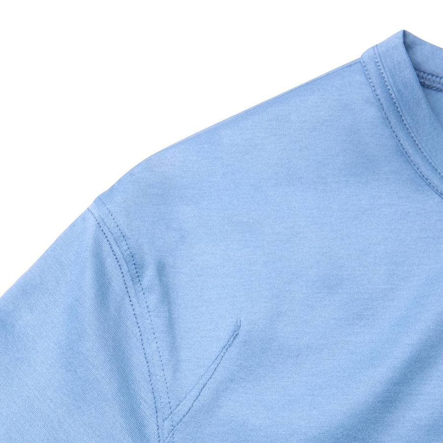 Paolo Pecora T-Shirt in Jersey Lucido - Azzurro Polvere Acquista Ora