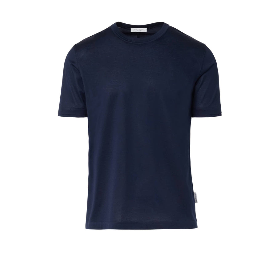 Paolo Pecora T-Shirt in Jersey Lucido - Blu Navy Promozione Limitata