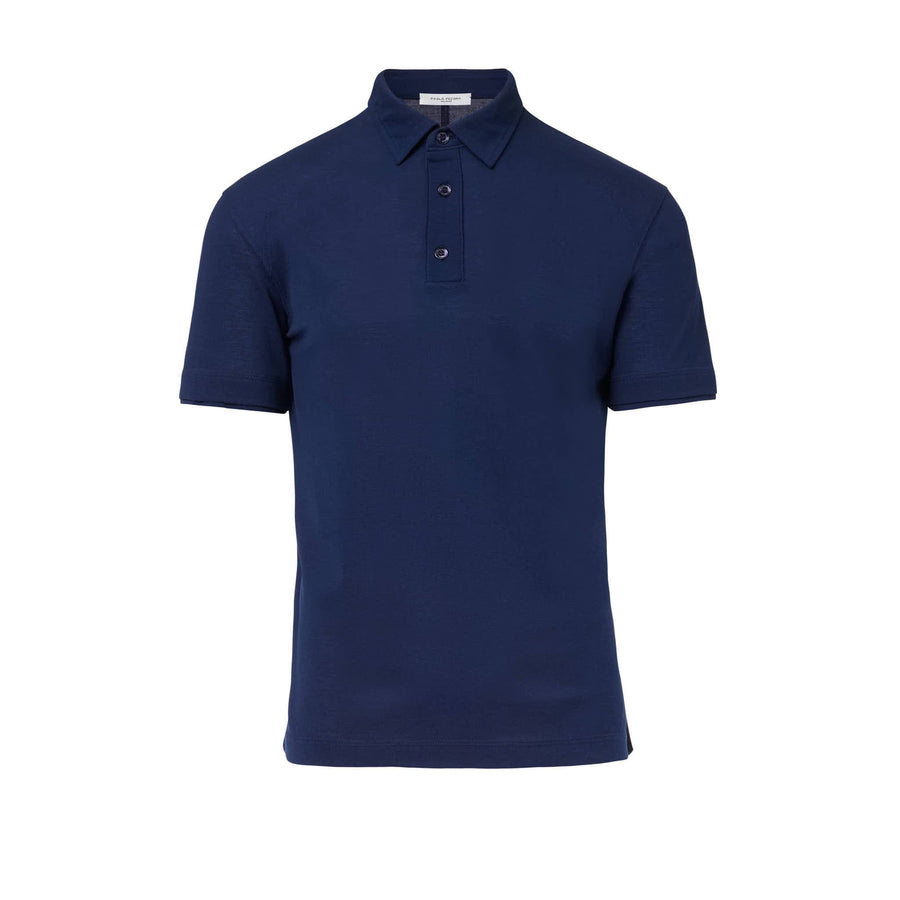 Paolo Pecora Polo in Cotone Piquet - Blu Navy Fino Al -60%