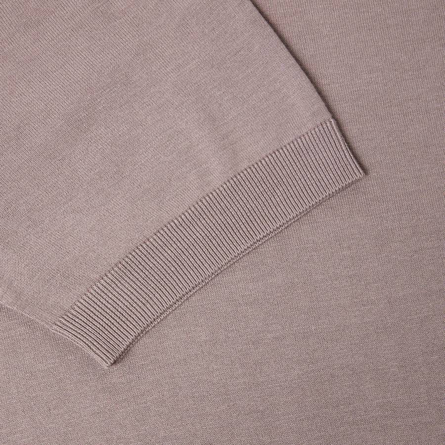 Paolo Pecora Polo Manica Corta in Seta Cotone Extrafine - Tortora Shopping Online