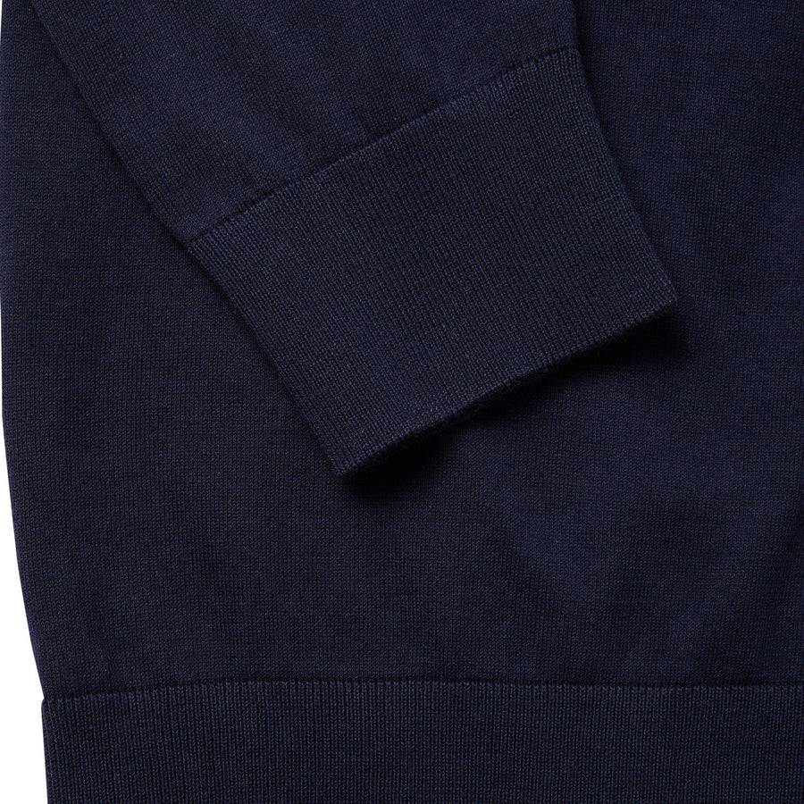 Paolo Pecora Maglia Manica Lunga in Puro Cotone Extrafine - Blu Affare Del Giorno
