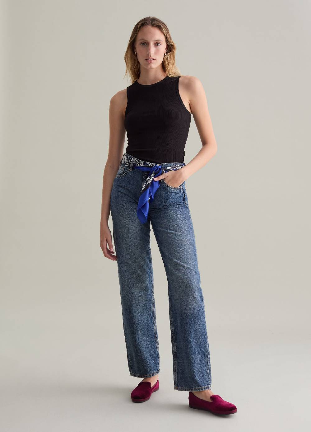 PIOMBO Tank top in viscosa stretch a costine
