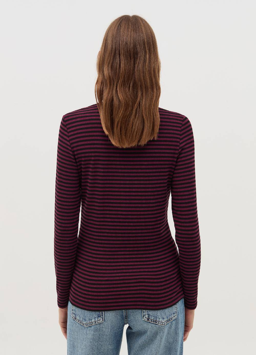 OVS T-shirt a righe mock neck Negozi Online