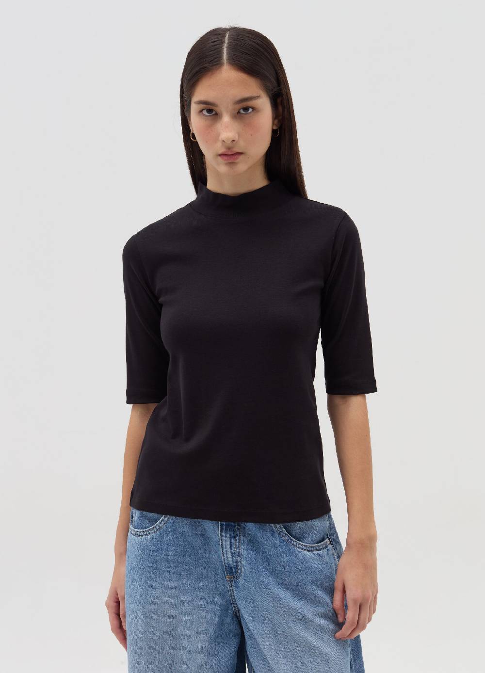 OVS T-shirt mock neck con maniche al gomito Shopping Online