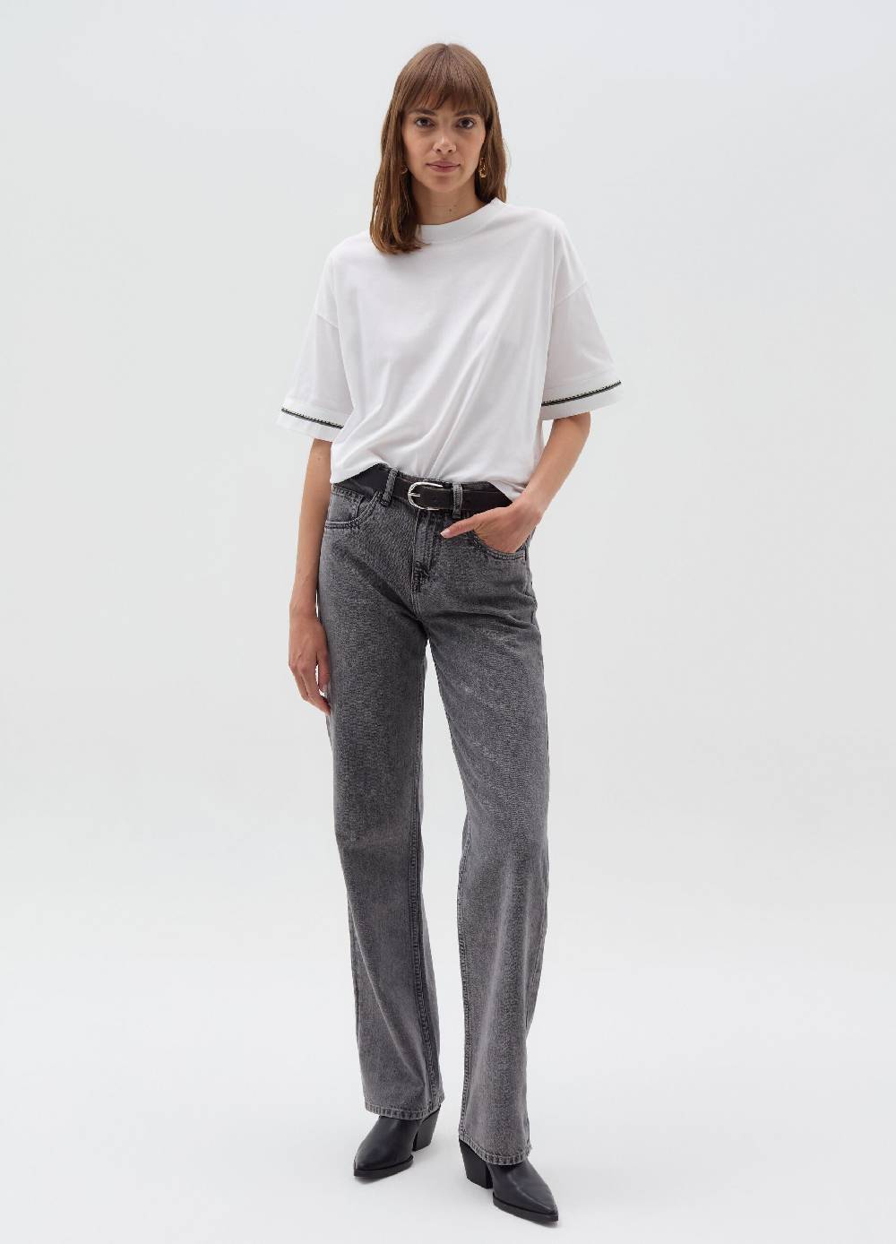 LULAH D. T-shirt over con inserti a contrasto