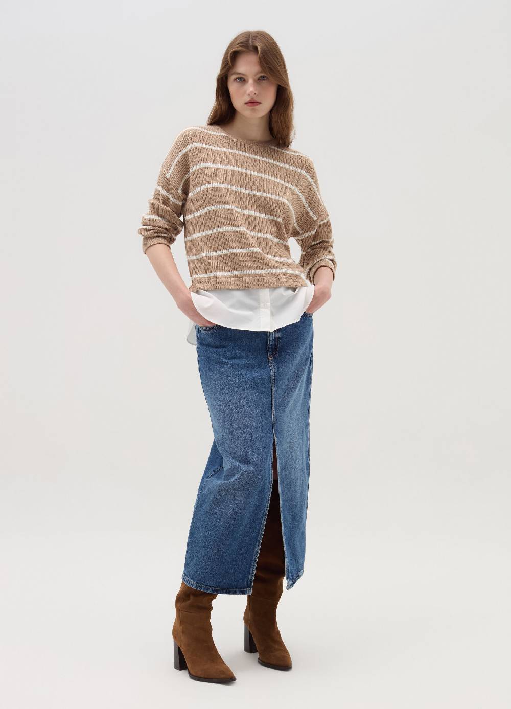 OVS T-shirt maniche lunghe con micro trama waffle