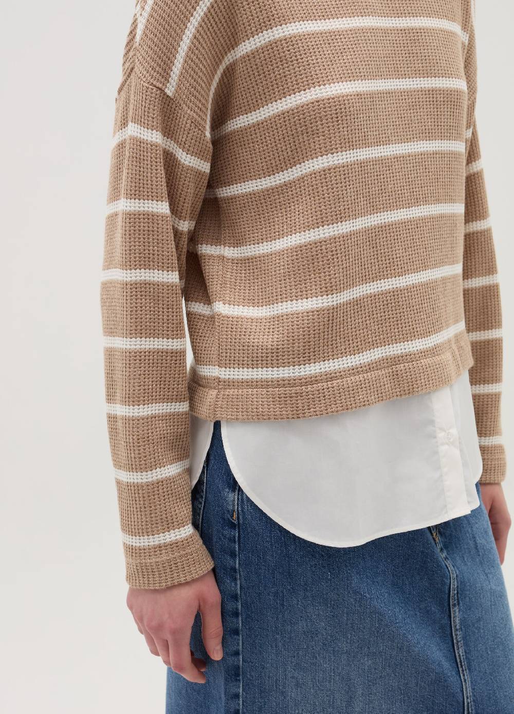 OVS T-shirt maniche lunghe con micro trama waffle Online