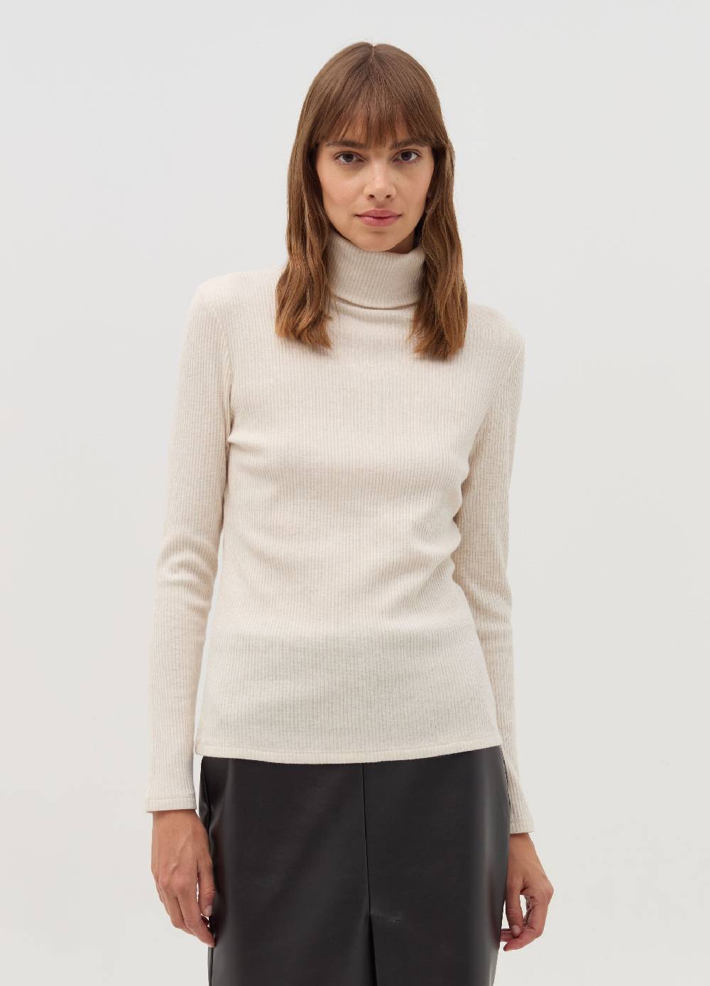 OVS T-shirt a costine con collo alto In Vendita