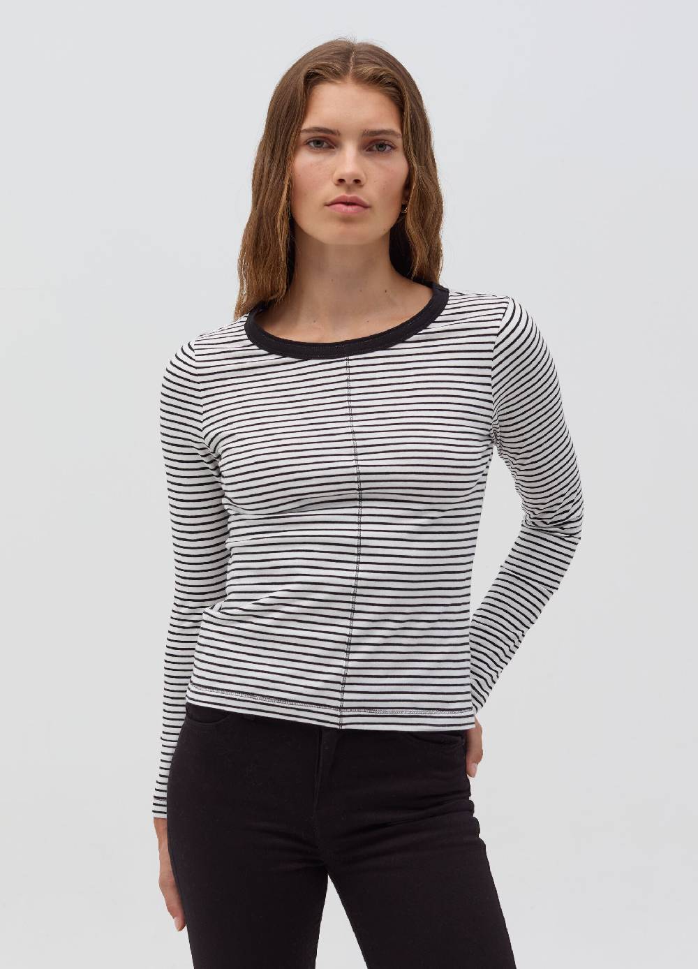 OVS T-shirt a righe sottili con maniche lunghe Hotsell
