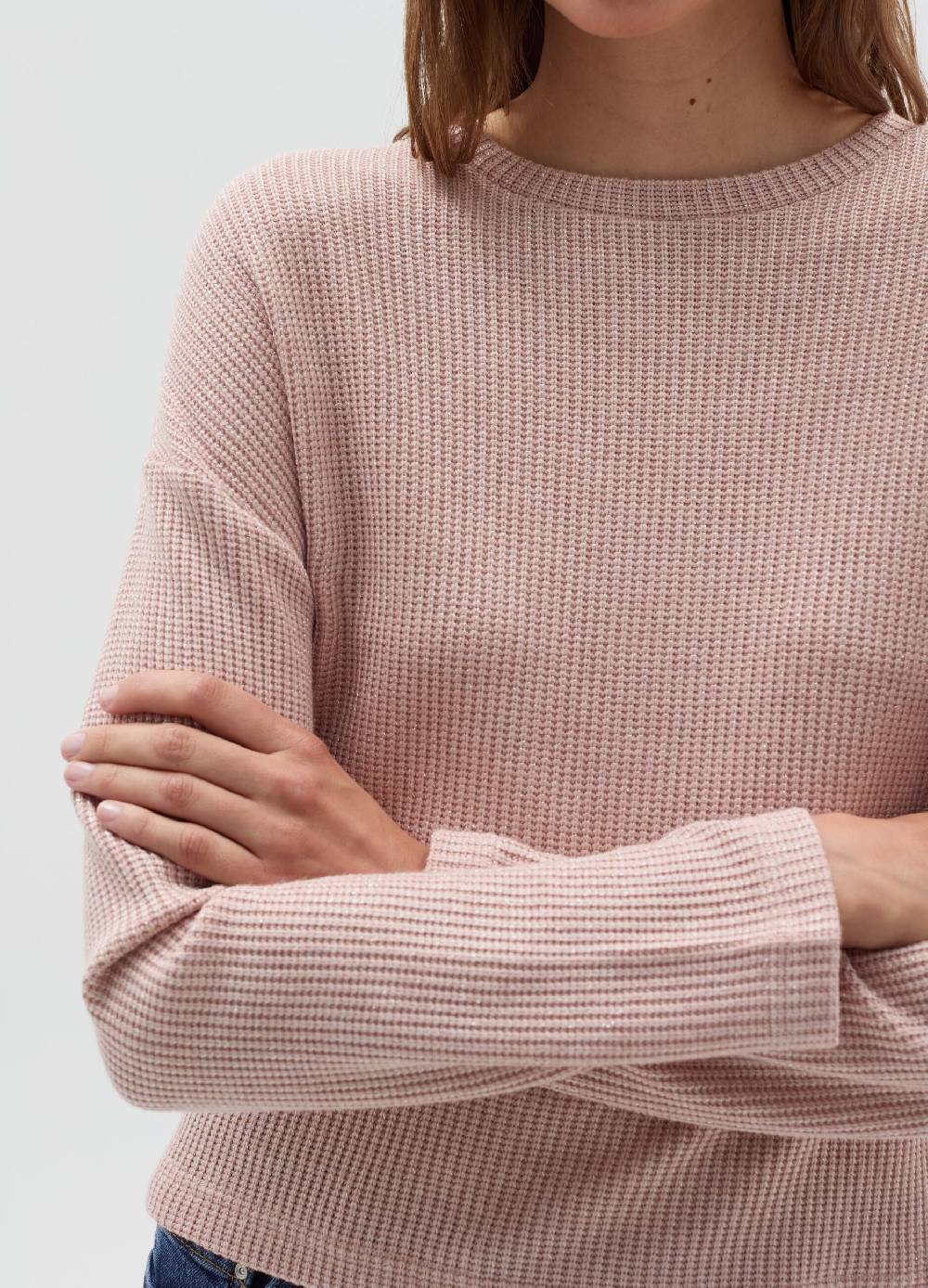 OVS Maglia a coste inglesi con lurex Saldi Di Fabbrica