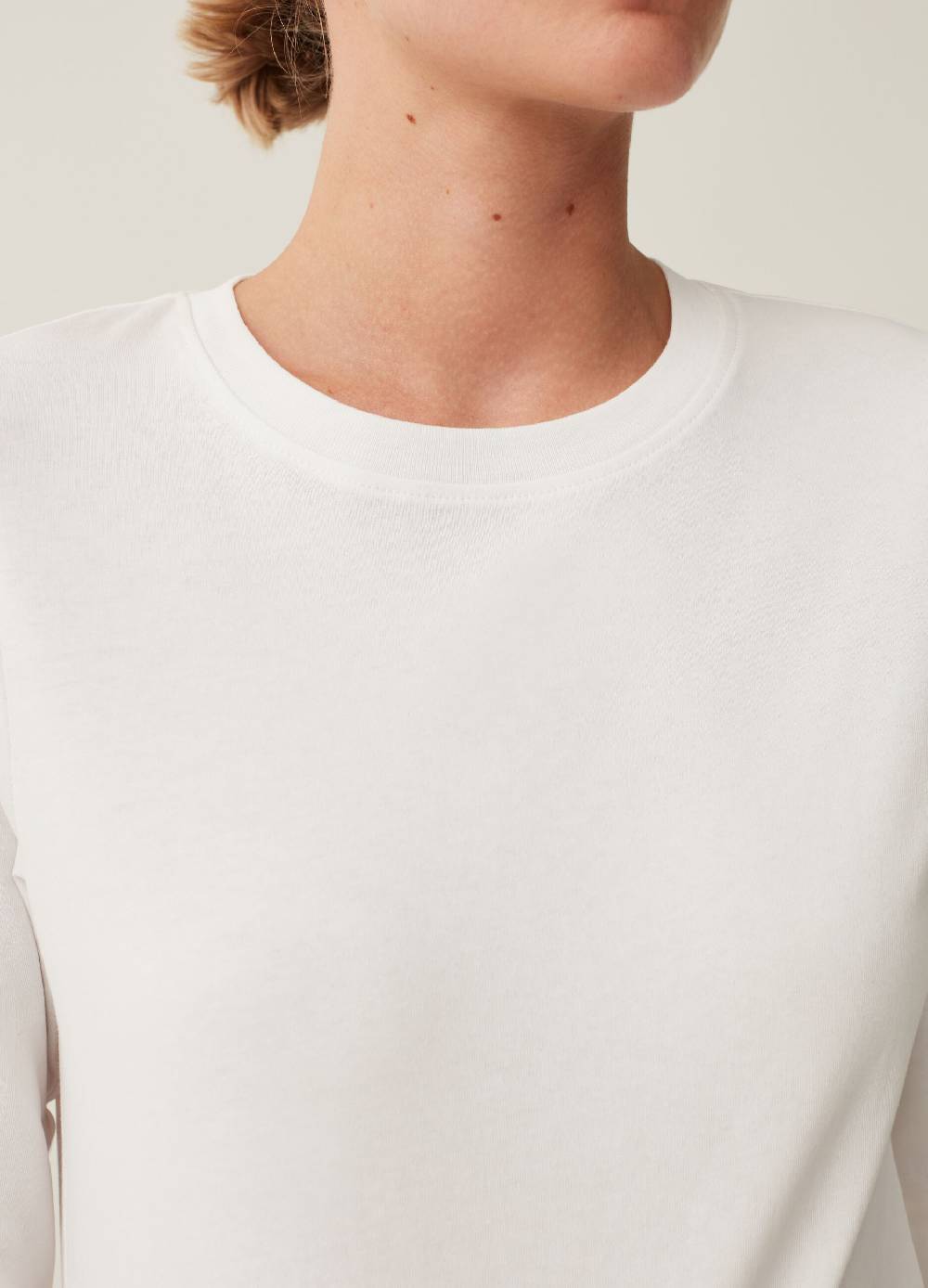 OVS T-shirt a maniche lunghe in cotone In Saldo