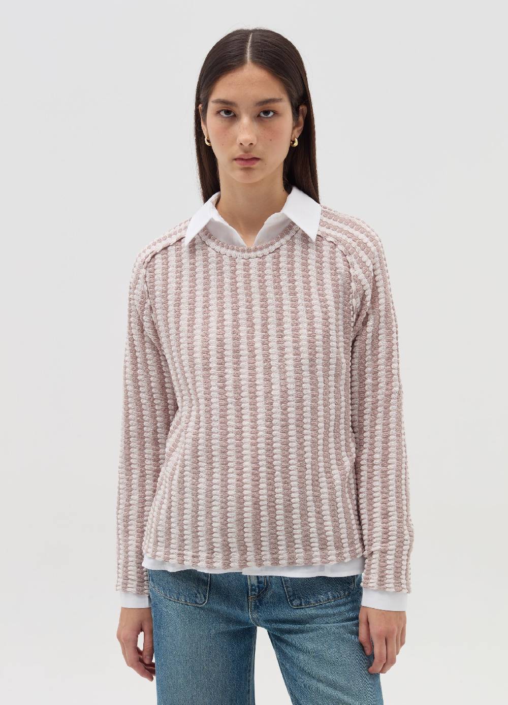 OVS T-shirt tricot con trama bicolore 2025