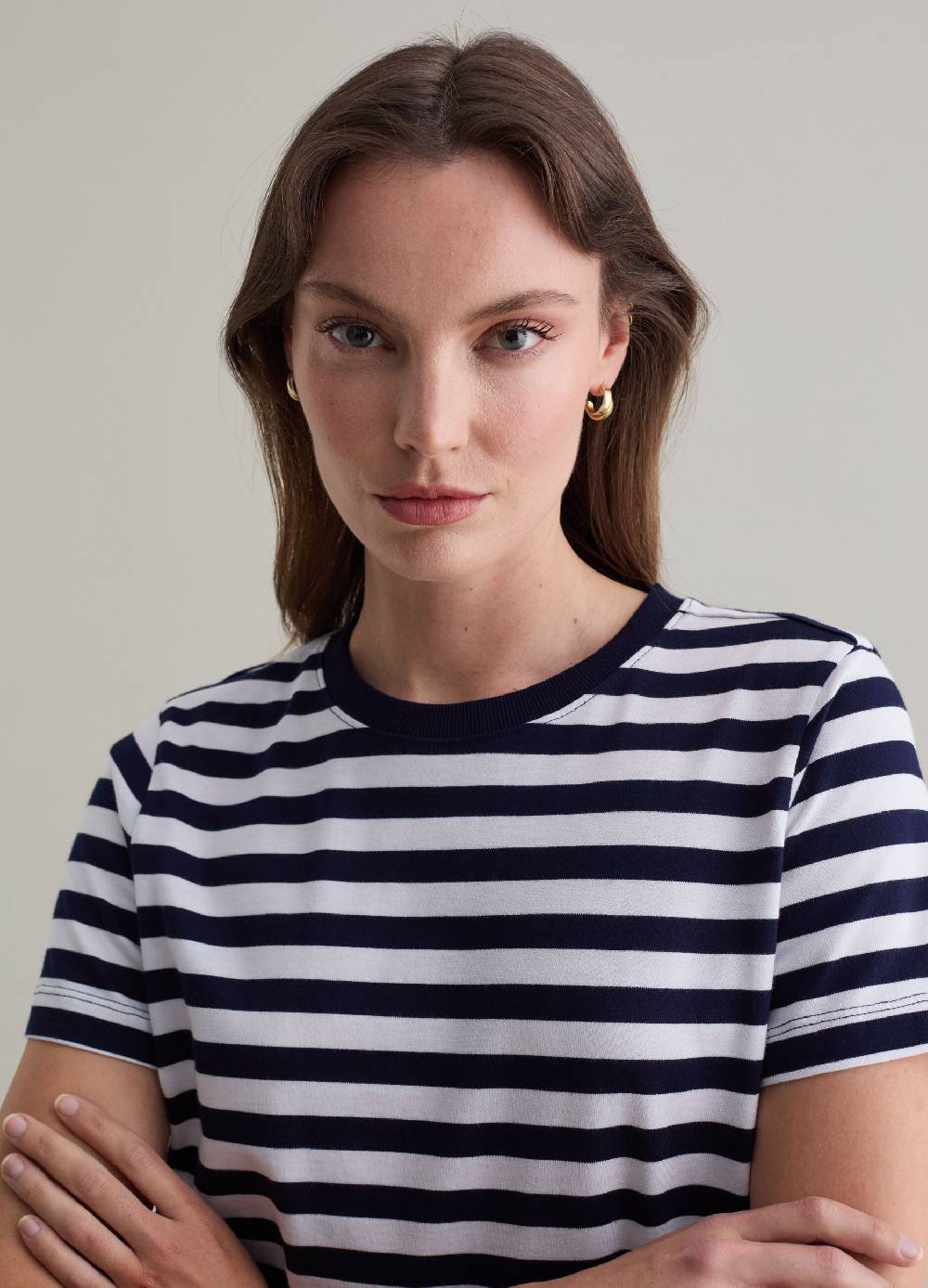PIOMBO T-shirt in cotone Supima a righe Italy