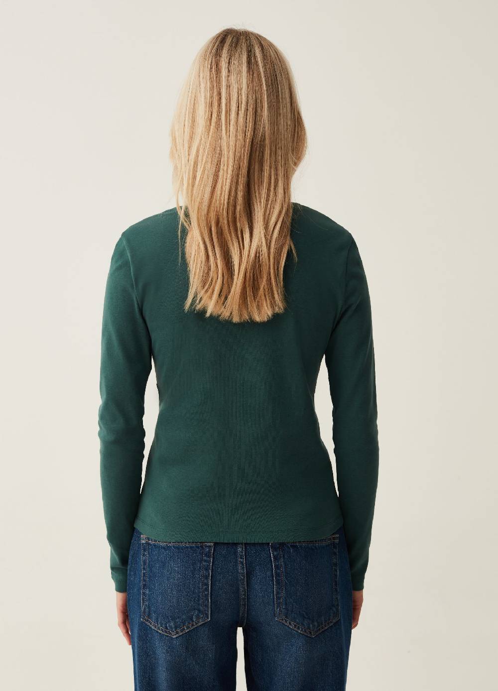 OVS T-shirt scollo a V con incrocio laterale In Linea