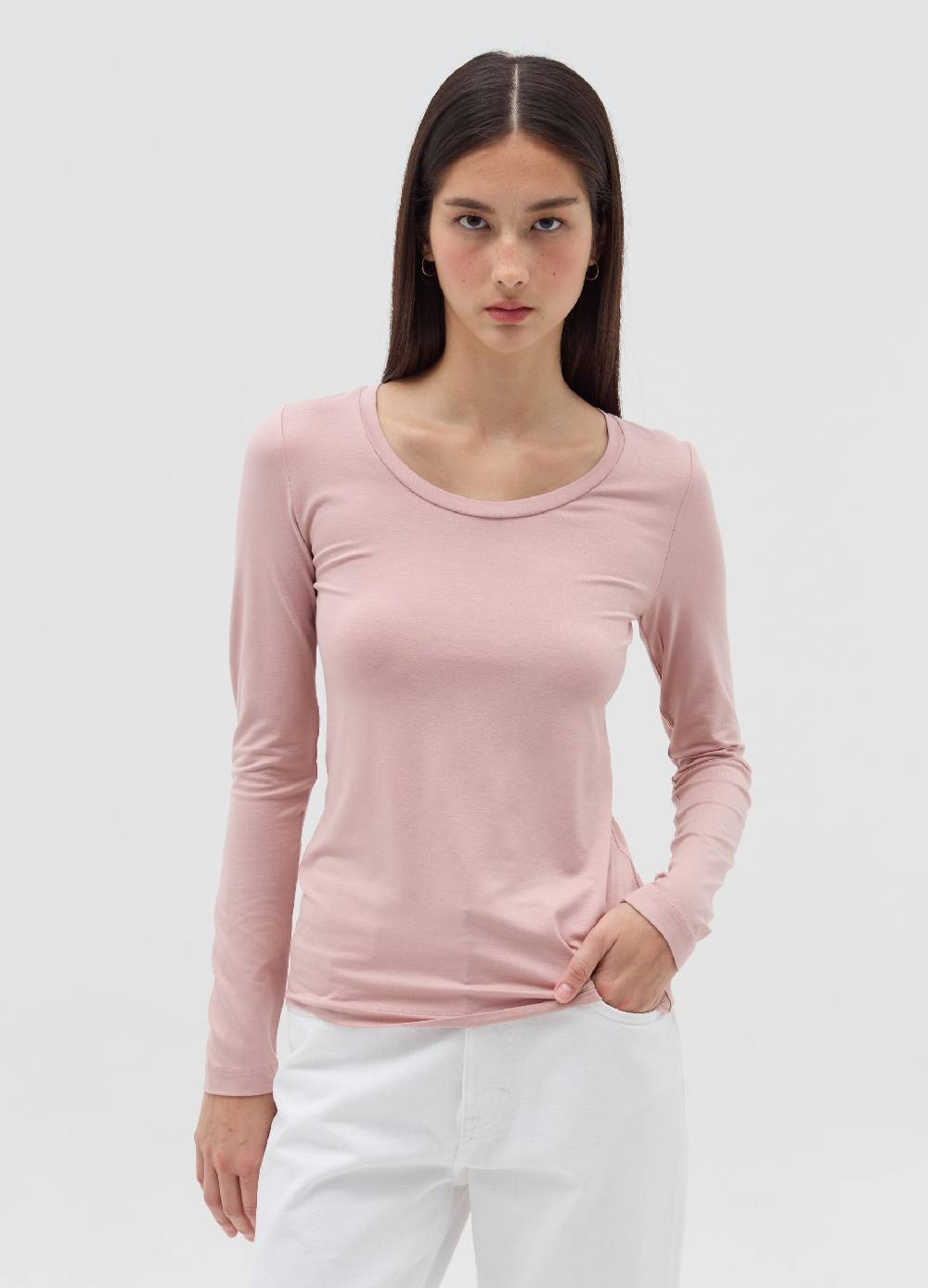 OVS T-shirt a maniche lunghe in viscosa stretch Spedizione Gratuita