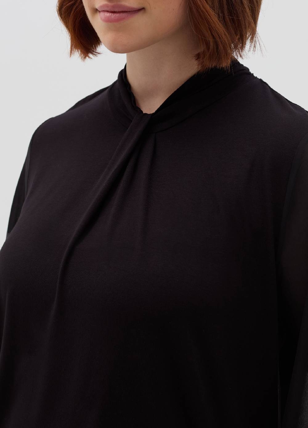 MYA T-shirt in viscosa stretch con nodo Curvy Outlet
