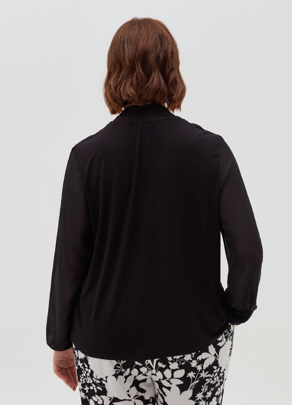 MYA T-shirt in viscosa stretch con nodo Curvy Outlet