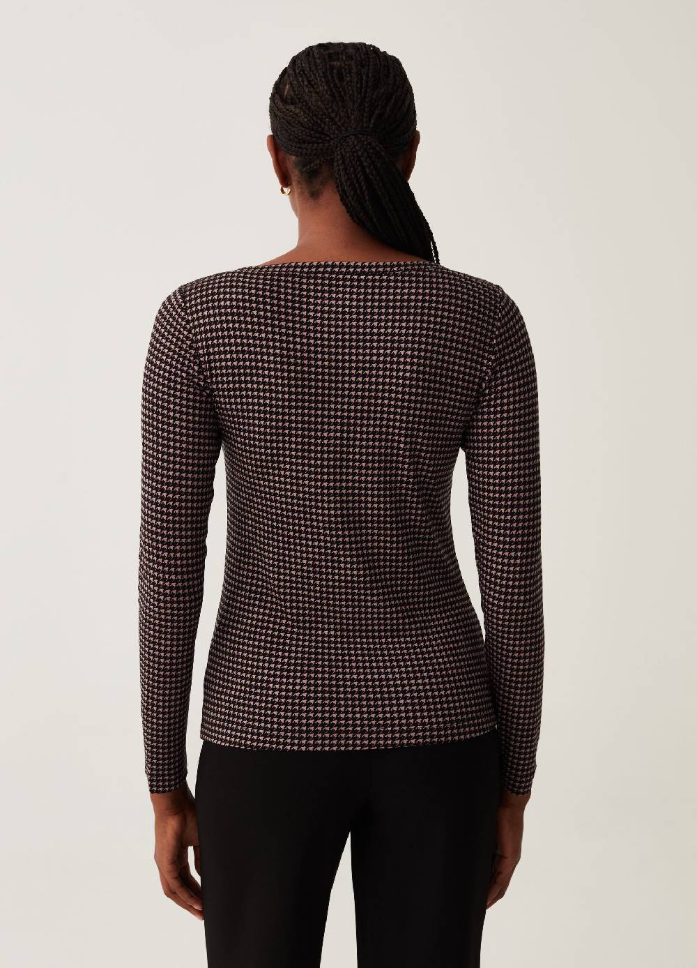 OVS T-shirt con scollo a barchetta fantasia Hotsell