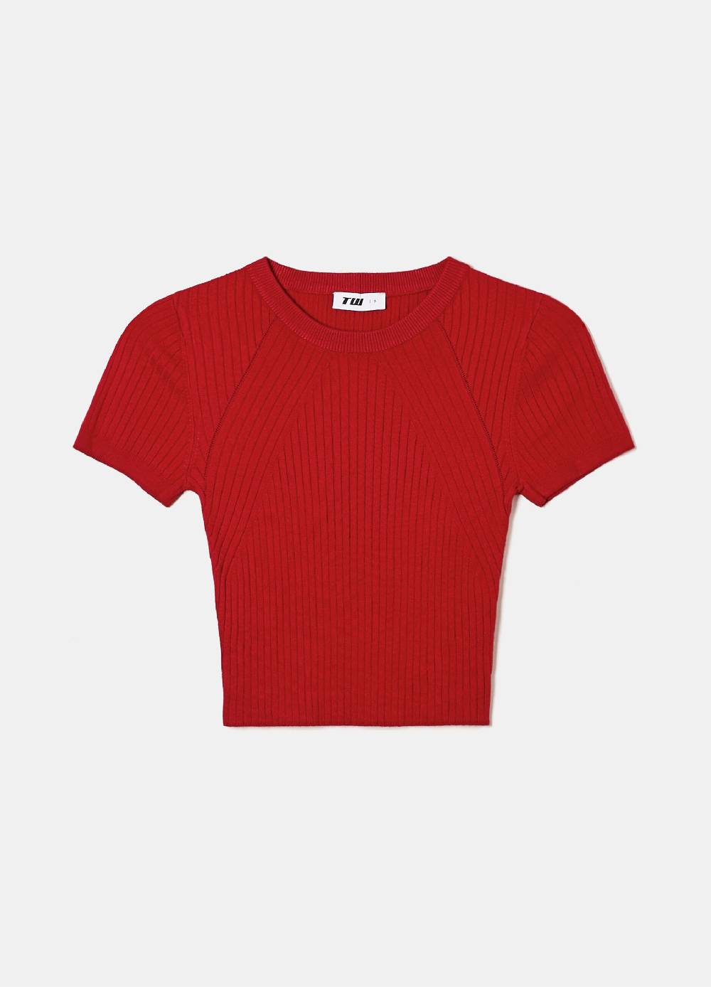 TALLY WEIJL T-shirt cropped a coste piatte Vendita Calda
