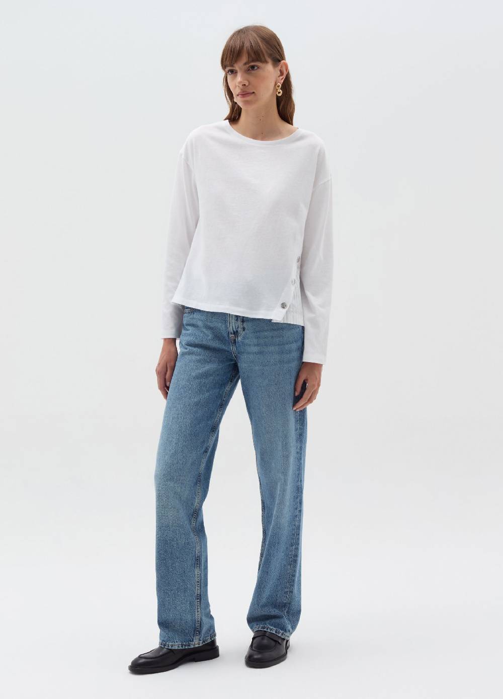 OVS T-shirt a maniche lunghe con inserti a righe Moda