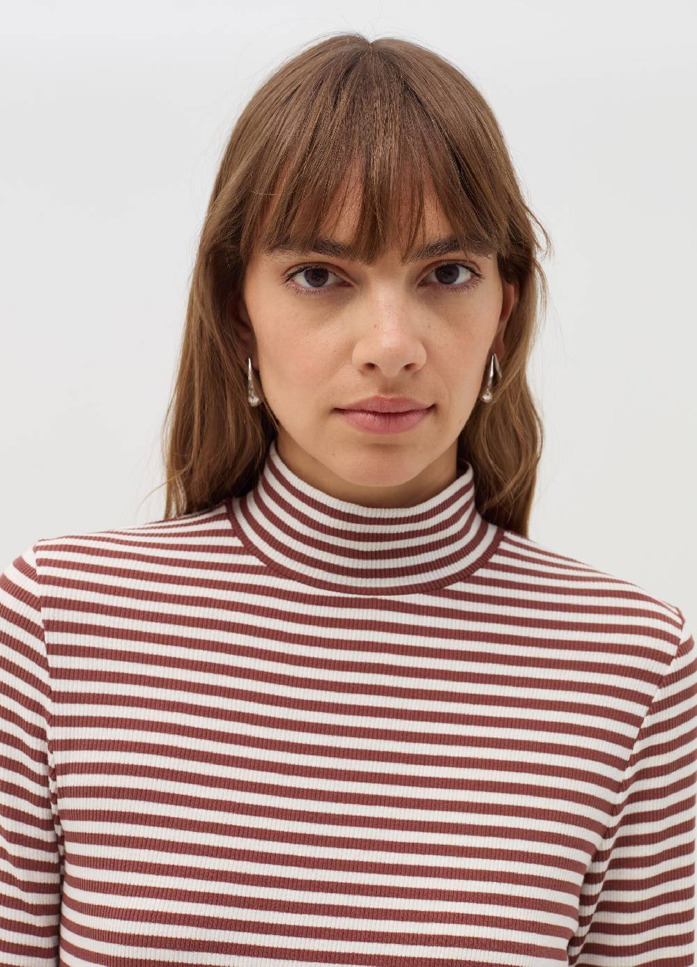 OVS T-shirt a righe mock neck 2025