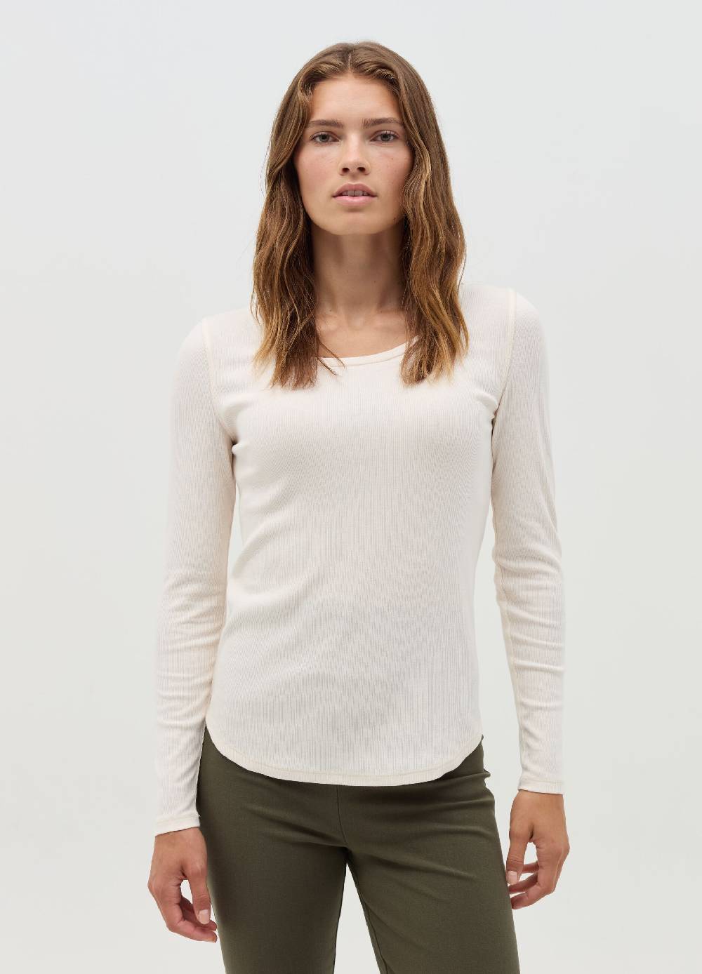 NICOL CARAMEL T-shirt premaman a costine con maniche lunghe Qualità