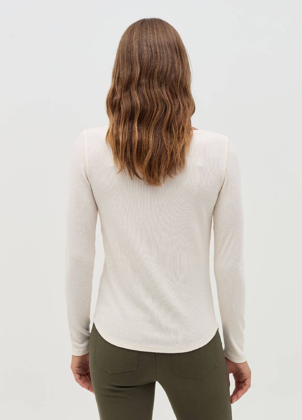 NICOL CARAMEL T-shirt premaman a costine con maniche lunghe Qualità