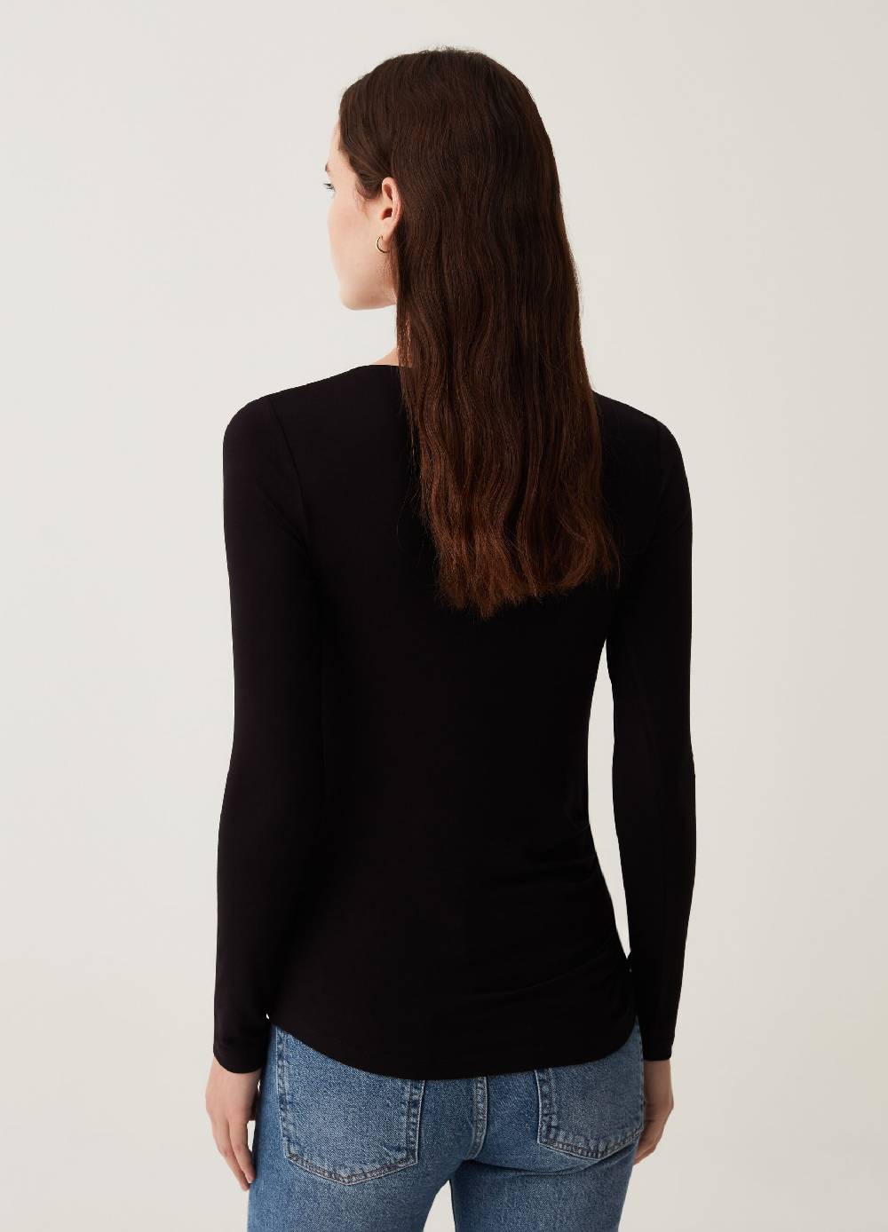 OVS T-shirt in viscosa stretch con maniche lunghe Promozione