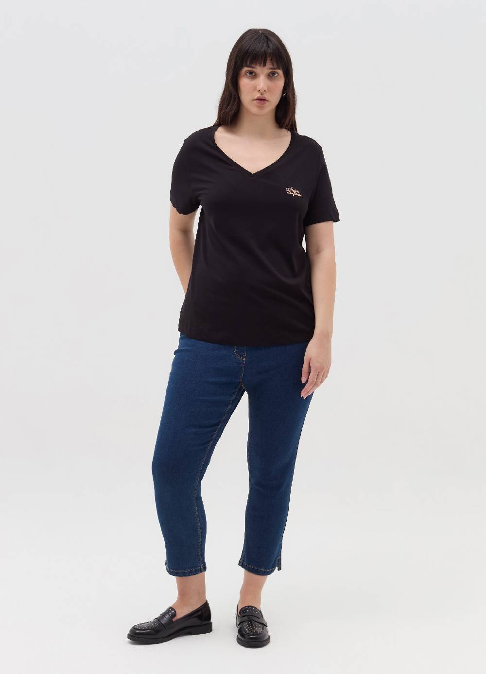 MYA T-shirt con ricamo lurex Curvy Qualità Garantita