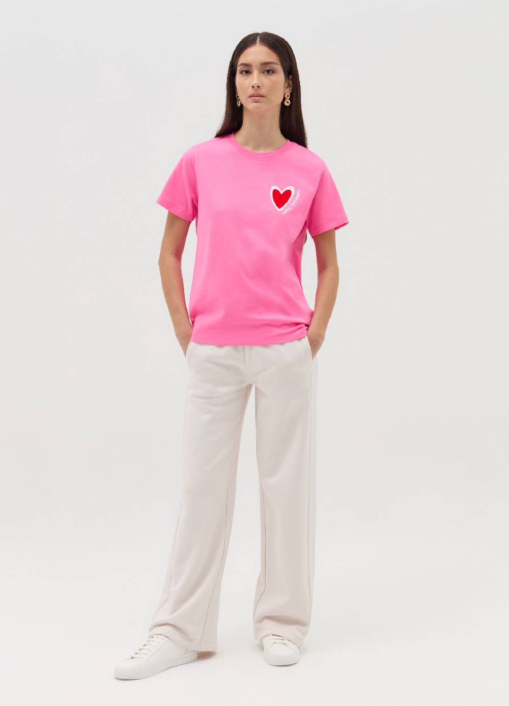 LOVE THERAPY T-shirt con stampa cuore Consegna Veloce
