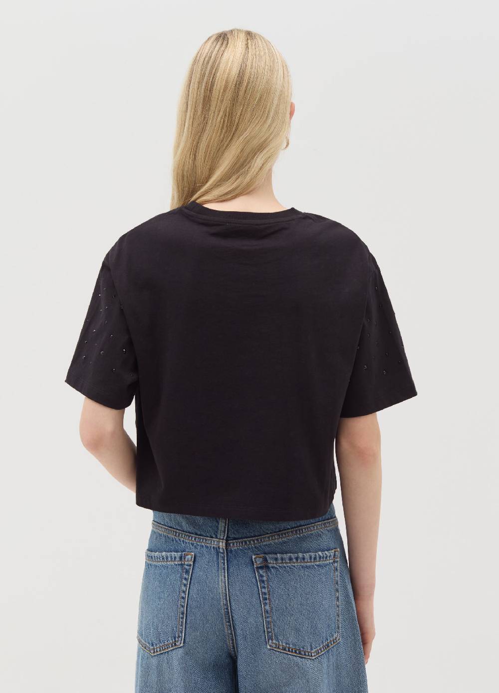 OVS T-shirt in cotone con strass Offerta migliore