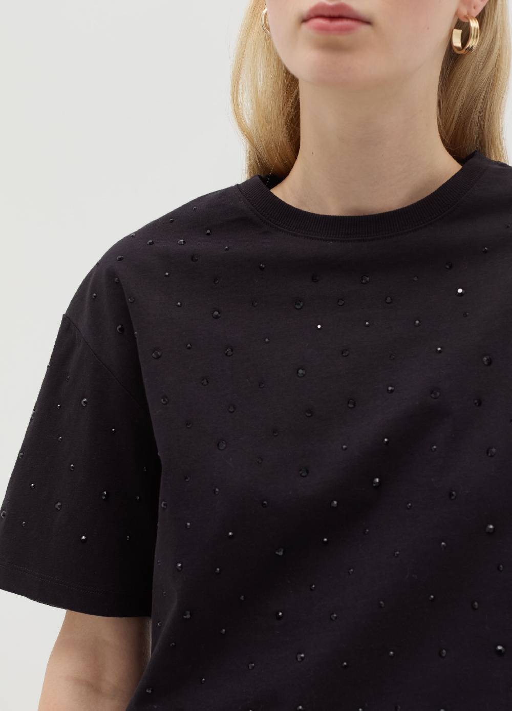 OVS T-shirt in cotone con strass Offerta migliore