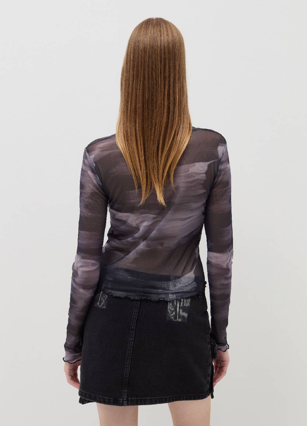 B. ANGEL T-shirt a maniche lunghe in mesh Fino Al -60%