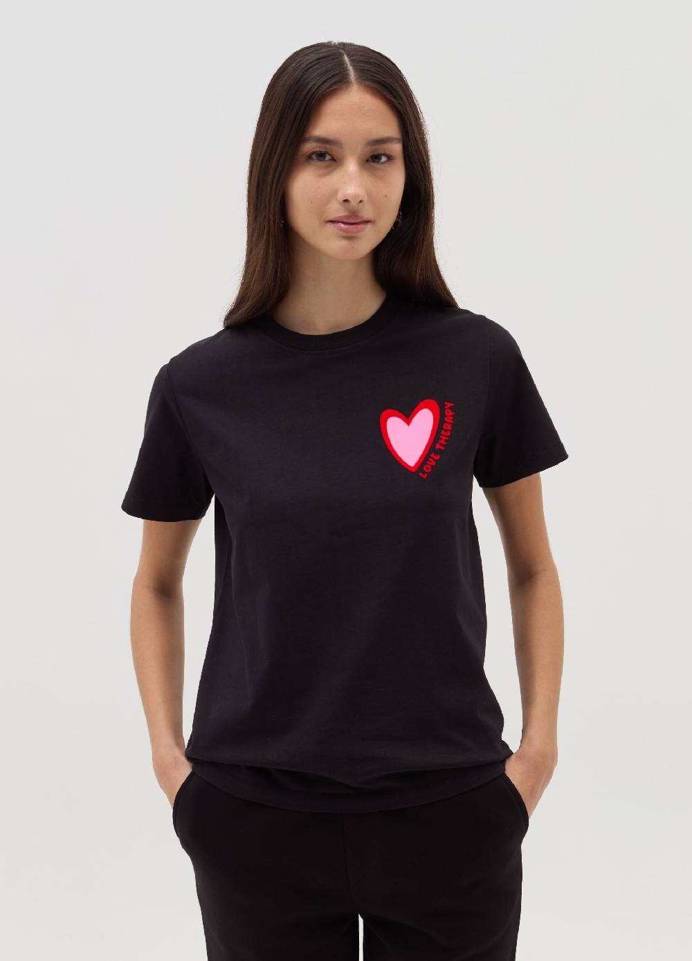 LOVE THERAPY T-shirt con stampa cuore Shopping Online