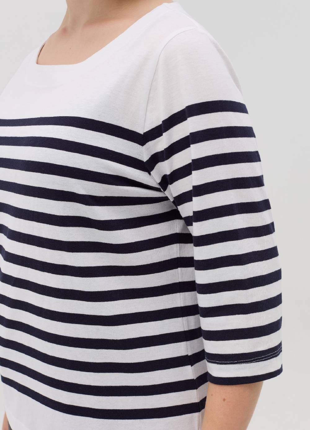 MYA T-shirt a righe maniche a tre quarti Curvy Novità