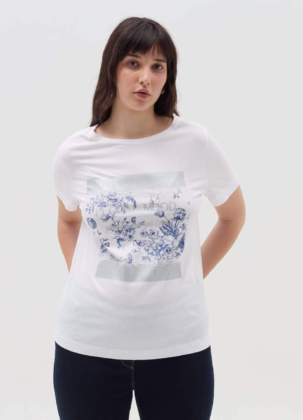 MYA T-shirt con stampa in foil Curvy Liquidazione