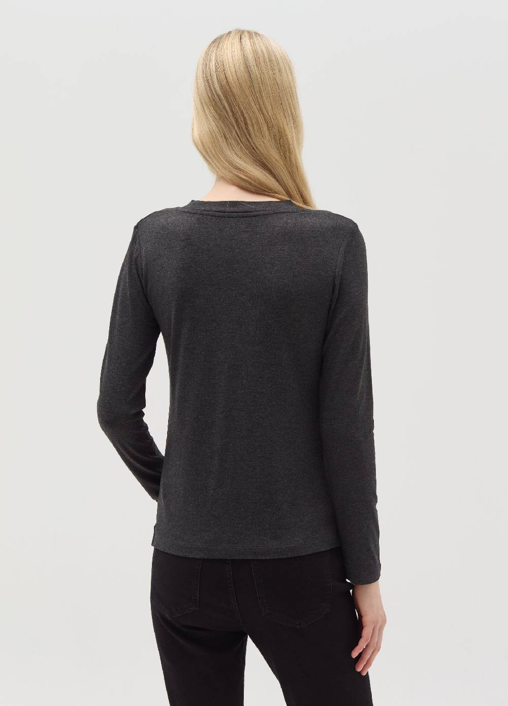 OVS T-shirt in viscosa stretch con scollo a V Hotsell