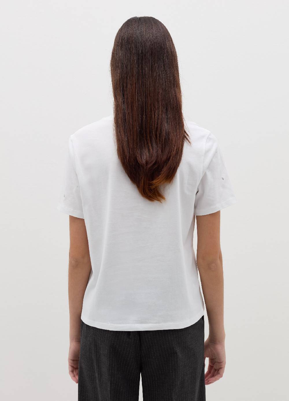 B. ANGEL T-shirt in cotone con strass Negozio