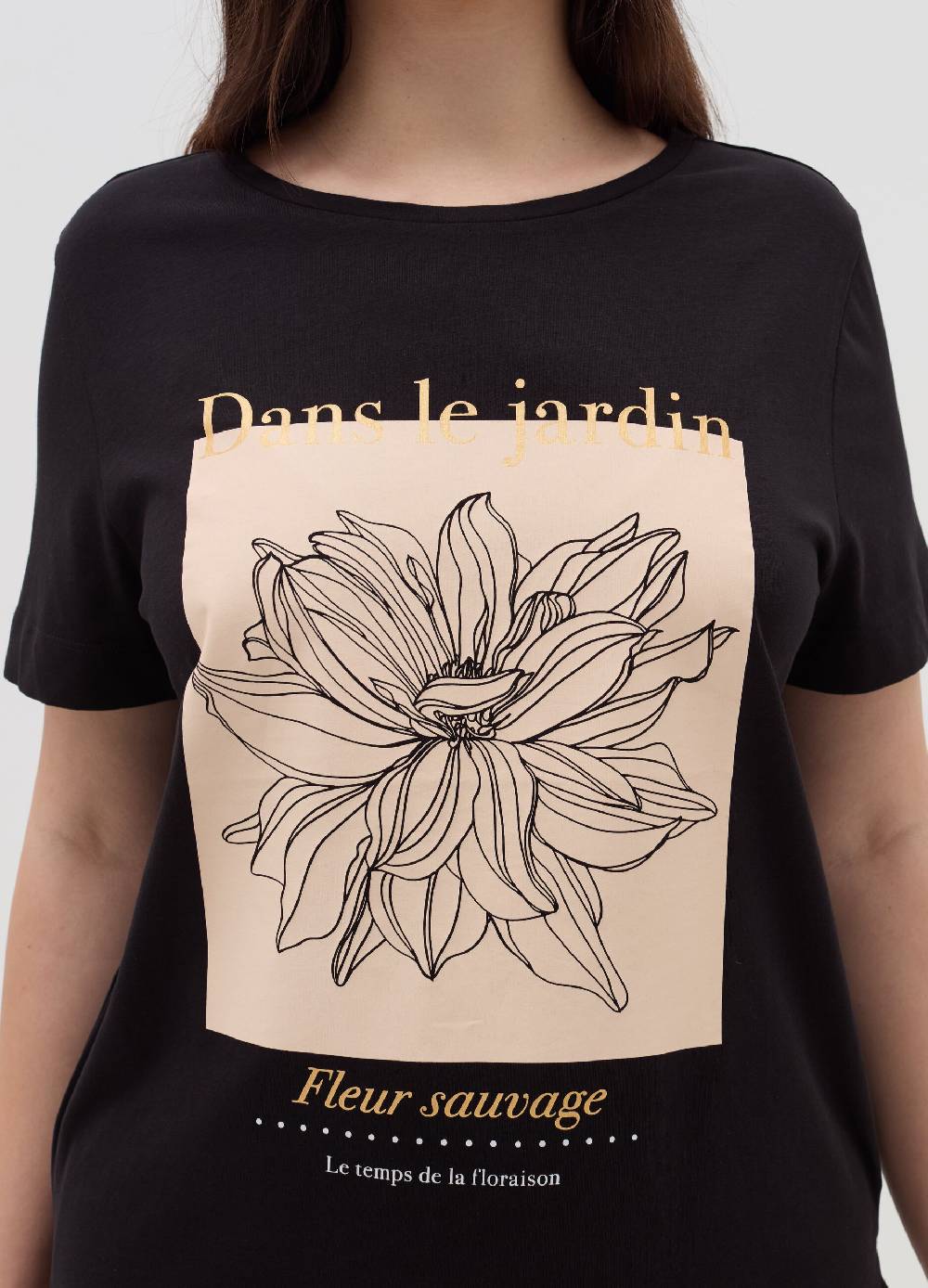 MYA T-shirt in cotone con stampa Curvy Nuova