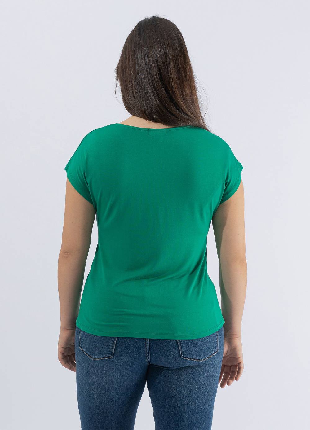 OCTOBER T-shirt scollo a V con nodo Curvy Spedizione Gratuita