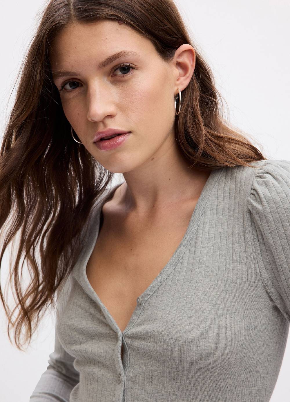 GAP T-shirt a coste con maniche lunghe a sbuffo Fino Al -60%
