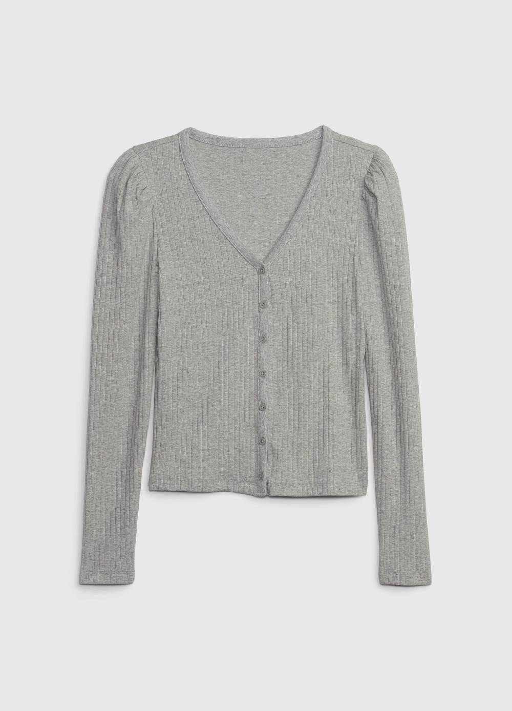 GAP T-shirt a coste con maniche lunghe a sbuffo Fino Al -60%