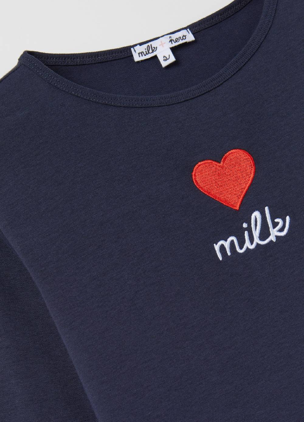MILK+HERO T-shirt in cotone con maniche lunghe Online