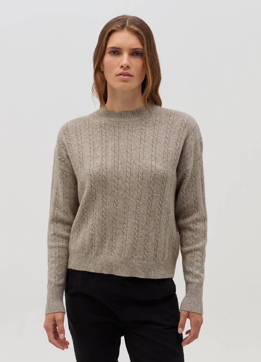 HYBRID Pullover a coste con lavorazione intrecciata Vendita Calda