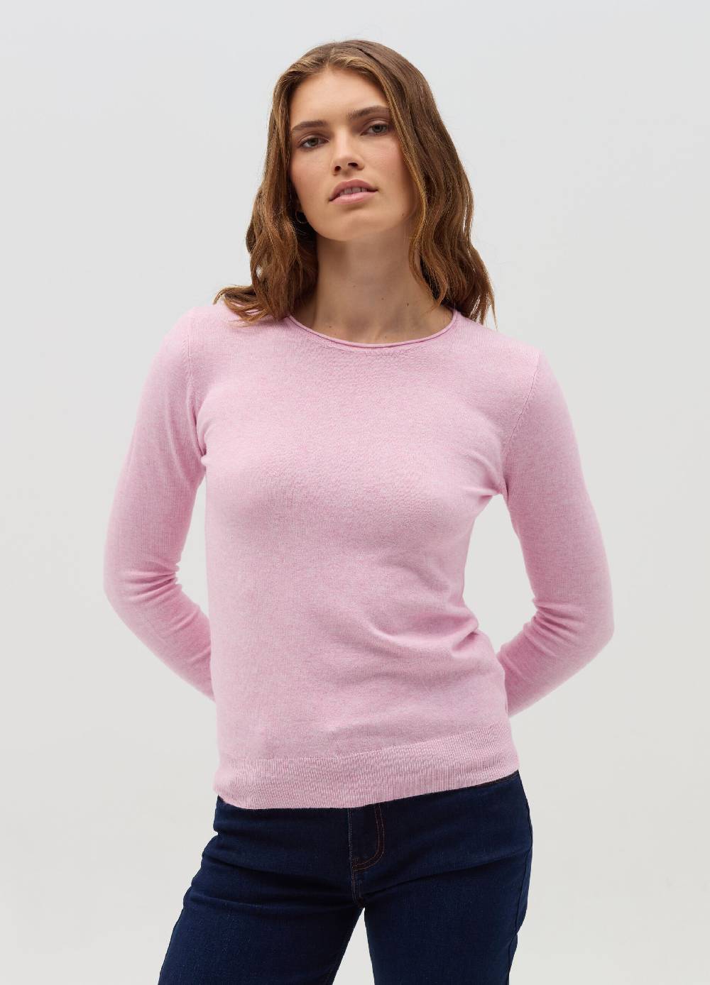 HYBRID Pullover girocollo con piccolo risvolto Nuova