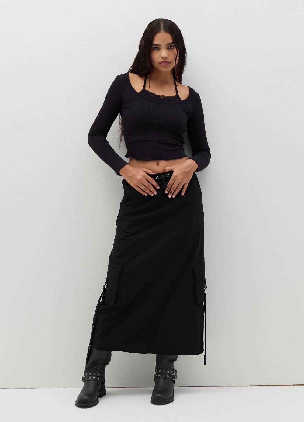 B. ANGEL T-shirt crop con canotta interna Italy