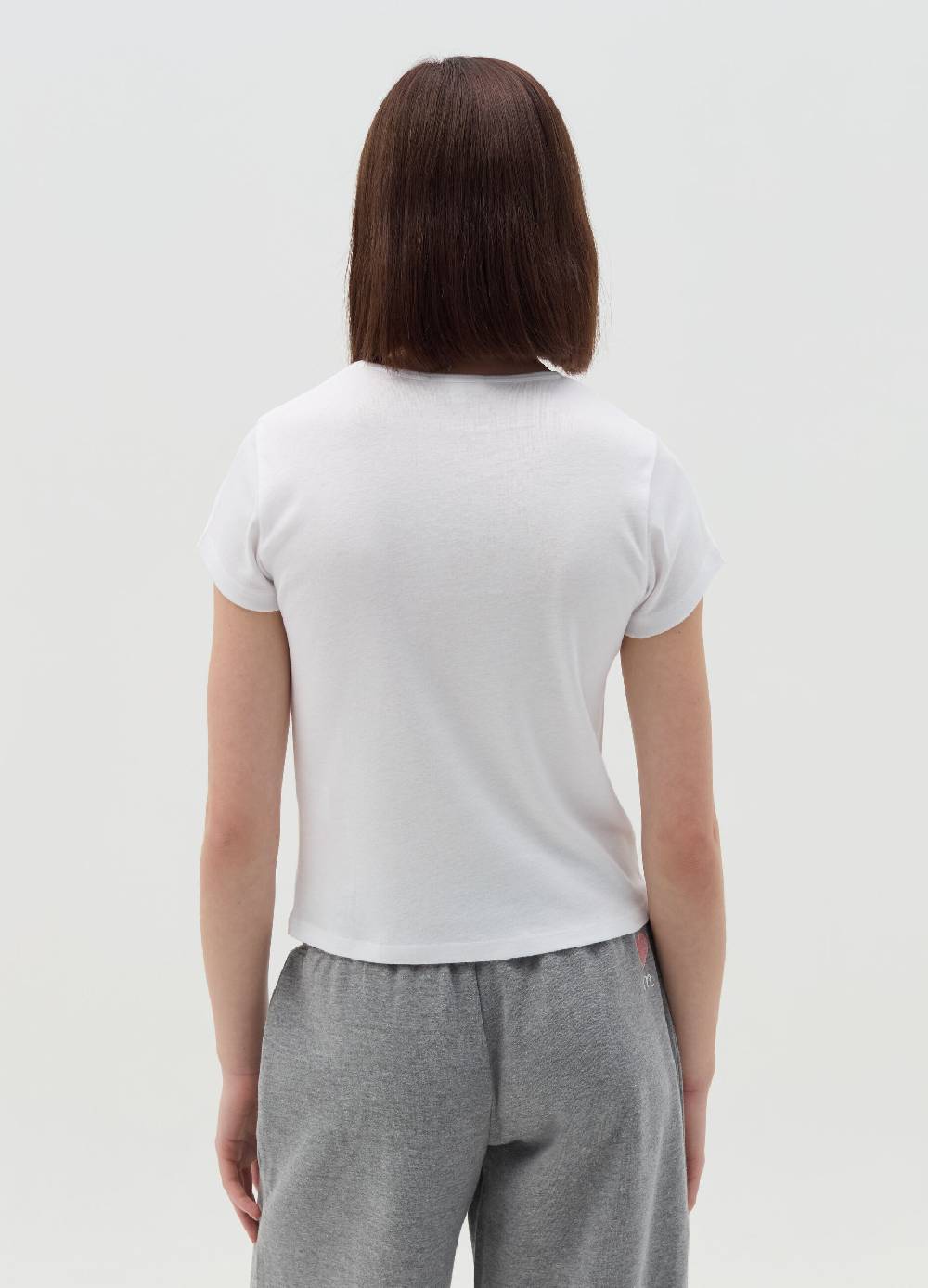 MILK+HERO T-shirt girocollo con ricamo Italia