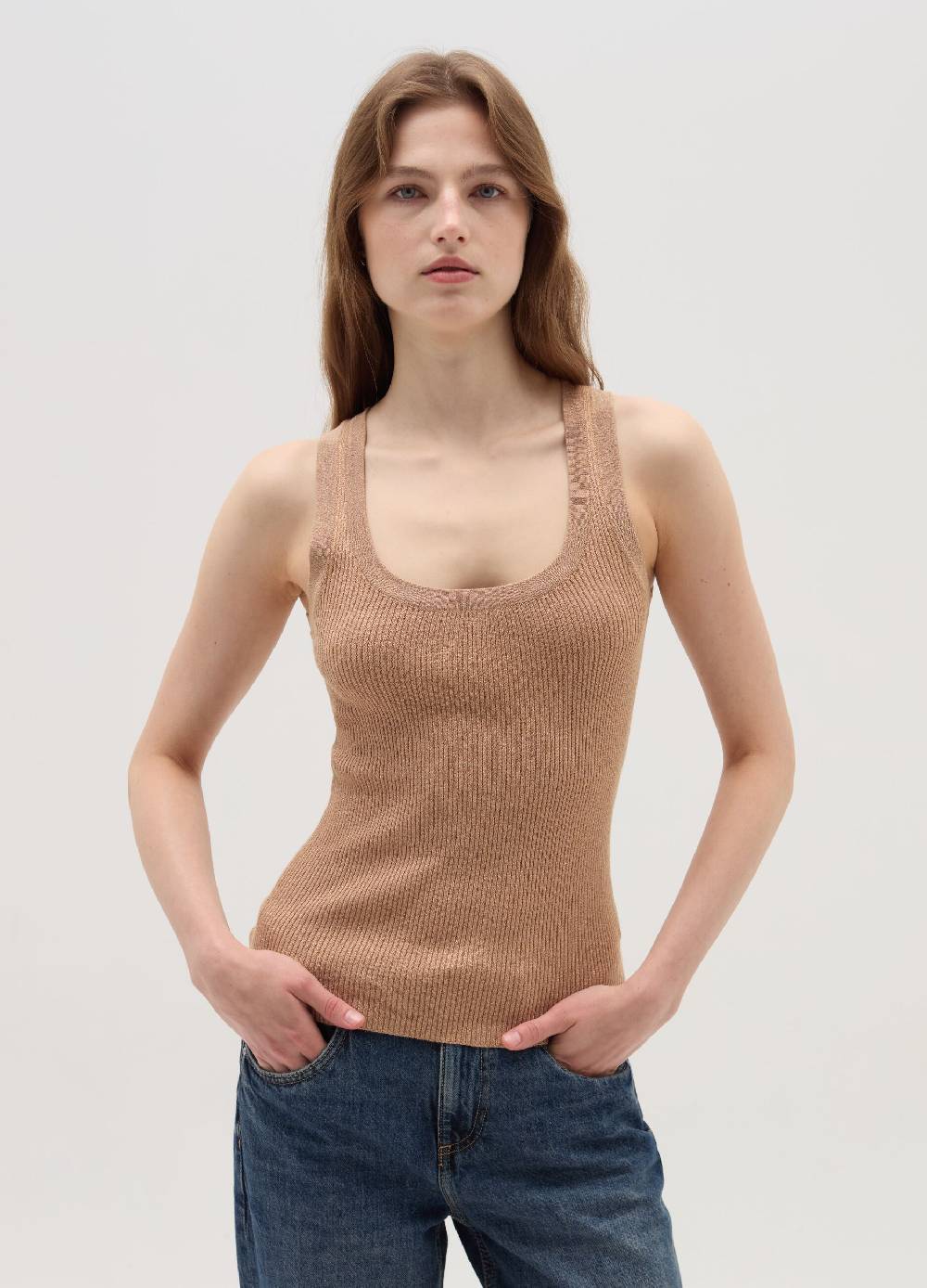OVS Tank top a costine con lurex Qualità