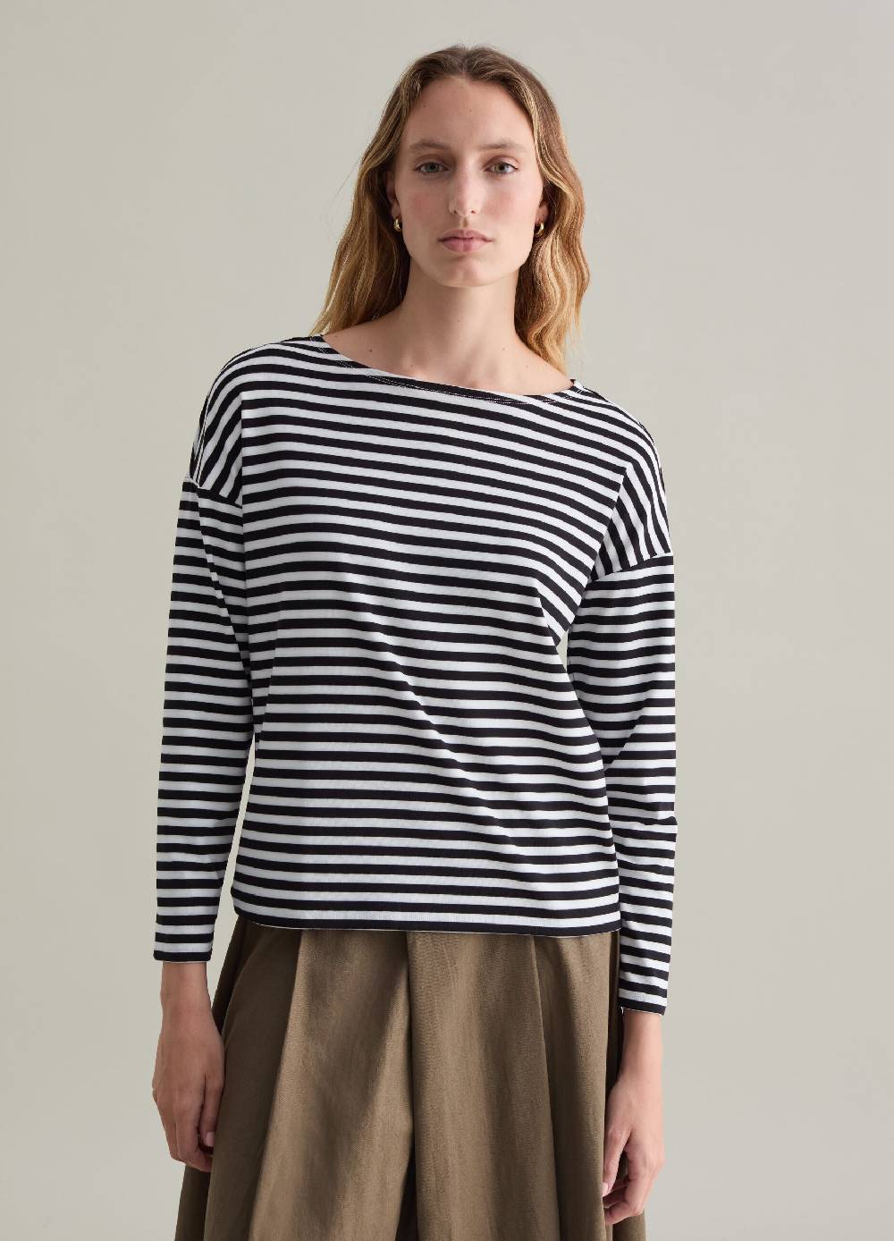 PIOMBO T-shirt a righe con maniche lunghe Promozione